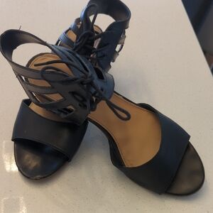 Franco Sarto Black Gladiator Sandals